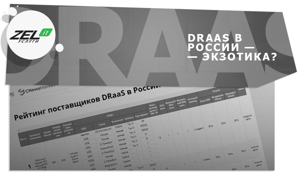 Резервное копирование данных и их защита как услуга восстановления данных (DRaaS)